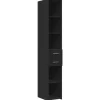 vidaXL Highboard Schwarz 30x42,5x185 cm Holzwerkstoff 846237