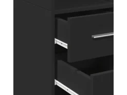 vidaXL Highboard Schwarz 30x42,5x185 cm Holzwerkstoff 846237