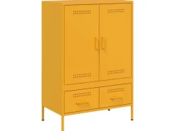 vidaXL Highboard Senf 68x39x101,5 cm Stahl 843111* Kommode
