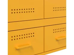 vidaXL Highboard Senf 68x39x101,5 cm Stahl 843111* Kommode