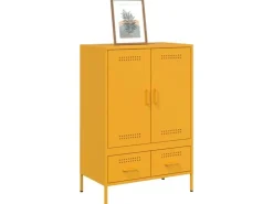 vidaXL Highboard Senf 68x39x101,5 cm Stahl 843111* Kommode