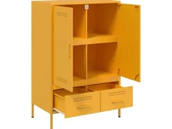 vidaXL Highboard Senf 68x39x101,5 cm Stahl 843111* Kommode