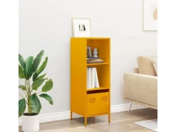 vidaXL Highboard Senf 35x39x103,5 cm Stahl 851379