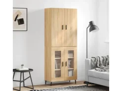 vidaXL Highboard Sonoma-Eiche 69,5x34x180 cm Holzwerkstoff 3195750