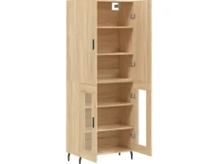 vidaXL Highboard Sonoma-Eiche 69,5x34x180 cm Holzwerkstoff 3195750