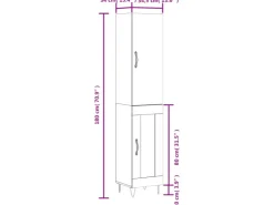 vidaXL Highboard 34,5x34x180 cm Holzwerkstoff 3199073