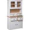 vidaXL Highboard Weiß 93x40,5x180 cm Kiefernholz Panama* Kommode