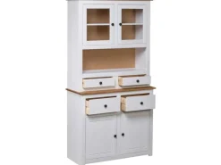 vidaXL Highboard Weiß 93x40,5x180 cm Kiefernholz Panama* Kommode