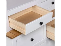vidaXL Highboard Weiß 93x40,5x180 cm Kiefernholz Panama* Kommode