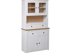 vidaXL Highboard Weiß 93x40,5x180 cm Kiefernholz Panama* Kommode