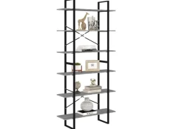 vidaXL Hochschrank Grau Sonoma 100x30x210 cm Holzwerkstoff* Büroregale