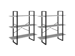 vidaXL Hochschrank Grau Sonoma 100x30x210 cm Holzwerkstoff* Büroregale