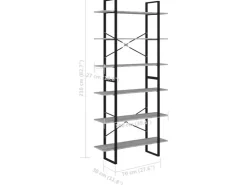 vidaXL Hochschrank Grau Sonoma 100x30x210 cm Holzwerkstoff* Büroregale