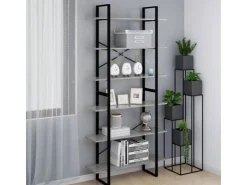 vidaXL Hochschrank Grau Sonoma 100x30x210 cm Holzwerkstoff* Büroregale