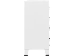 vidaXL Industrial Kommode mit Schubladen Weiß 78x40x93 cm Metall