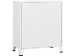 vidaXL Industrial Kommode mit Schubladen Weiß 78x40x93 cm Metall