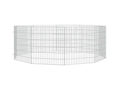 vidaXL Kaninchenkäfig 10 Paneele 54x60 cm Verzinktes Eisen vidaXL Freilaufgehege 10-teilig 54x60 cm Verzinktes Eisen* Kleintierbedarf