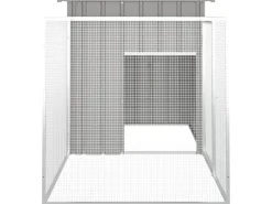 vidaXL Kaninchenkäfig Grau 200x91x100 cm Verzinkter Stahl