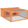 vidaXL Kaninchenstall Braun 117,5x97x47,5 cm Massivholz Kiefer* Kleintierbedarf