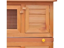 vidaXL Kaninchenstall Kleintierhaus Hasenstall 4 Türen Holz* Kleintierbedarf