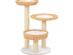 vidaXL Katzen-Kratzbaum Sisal Natürliches Weidenholz Modell 2* Katzenbedarf