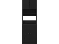vidaXL Küchenschrank mit Regal Schwarz Eichen-Optik 60 x 50 x 180 cm 3365557