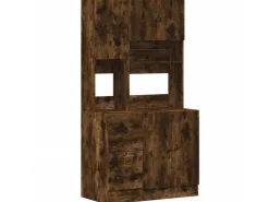 vidaXL Küchenschrank Räuchereiche 95x50x180 cm Holzwerkstoff* Vitrinen