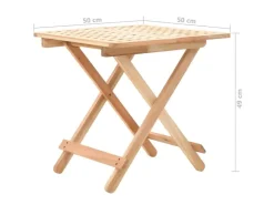 vidaXL Klappbarer Beistelltisch Walnussholz Massiv 50x50x49 cm* Tische