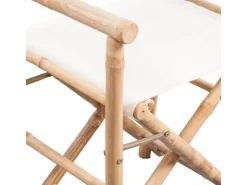 vidaXL Klappbarer Regiestuhl 2 Stk. Bambus und Canvas* Stühle