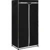 vidaXL Kleiderschrank Schwarz 75×50×160 cm