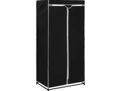 vidaXL Kleiderschrank Schwarz 75×50×160 cm