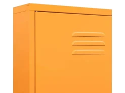 vidaXL Kleiderschrank Senfgelb 90x50x180 cm Stahl