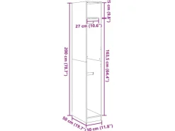vidaXL Kleiderschrank 30x50x200 cm Holzwerkstoff 3307774