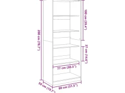 vidaXL Kleiderschrank Weiß 80x50x200 cm Holzwerkstoff* Schränke