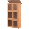 vidaXL Kleintier-/Kaninchenstall 6 Boxen Holz