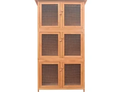 vidaXL Kleintier-/Kaninchenstall 6 Boxen Holz