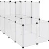 vidaXL Kleintierkäfig Transparent 142x74x93 cm PP und Stahl* Kleintierbedarf