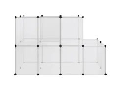 vidaXL Kleintierkäfig Transparent 142x74x93 cm PP und Stahl* Kleintierbedarf