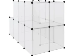vidaXL Kleintierkäfig Transparent 142x74x93 cm PP und Stahl* Kleintierbedarf
