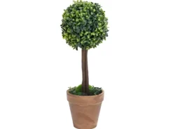vidaXL Künstliche Buchsbäume 2 Stk mit Topf Kugelform Grün 56 cm* Kunstpflanzen