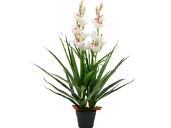 vidaXL Künstliche Cymbidium Orchideenpflanze mit Topf 100 cm Grün* Kunstpflanzen