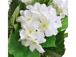 vidaXL Künstliche Hortensie mit Topf 60 cm Weiß* Kunstpflanzen