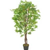 vidaXL Künstliche Pflanze Ahornbaum mit Topf Grün 120 cm* Kunstpflanzen