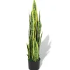 vidaXL Künstliche Sansevieria Bogenhanf mit Topf 90 cm Grün