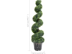 vidaXL Künstlicher Buchsbaum mit Topf Spiralform Grün 117 cm* Kunstpflanzen