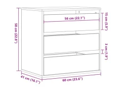 vidaXL Kommode Braun Eichen-Optik 60x41x58 cm Holzwerkstoff* Sideboards