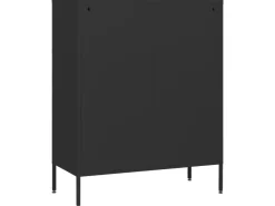 vidaXL Kommode Schwarz 80x35x101,5 cm Stahl* Kommode