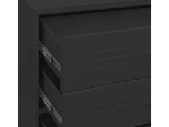 vidaXL Kommode Schwarz 80x35x101,5 cm Stahl* Kommode