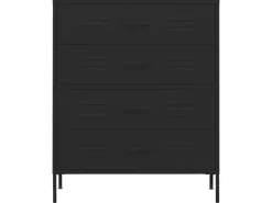 vidaXL Kommode Schwarz 80x35x101,5 cm Stahl* Kommode