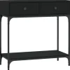 vidaXL Konsolentisch Schwarz 75x34,5x75 cm Holzwerkstoff Modell 1* Tische